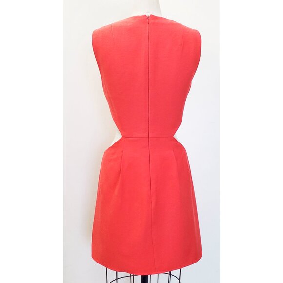 BCBGMaxAzria Womens Kathryne Side Cutout Bow-Front Mini Dress Pink Lilac - Picture 9 of 13